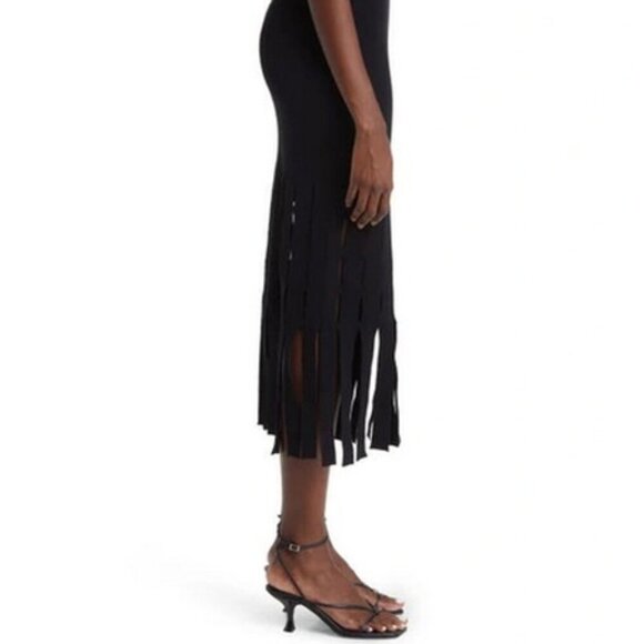 Rails Black Kaia Fringe Detail Knit Midi Dress - Picture 4 of 6